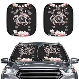 Watercolor Flowers Sun Windshield, Floral Pastel Pink Car Accessories Auto  Shade Protector Window Visor Screen Cover Decor 55 x 29.53