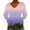 #5-Light Blue, variant on Pntutb Womens Pullover Tops Fashion Casual Print V-Neck Long Sleeve T Shirt