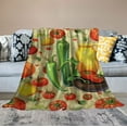 thumbnail image 2 of Nawypu  Flannel Blanket Cucumber and Tomato Lightweight Cozy Bed Blanket Soft Throw Blanket fits Couch Sofa Suitable for All Season for Adults Women Men, 2 of 6