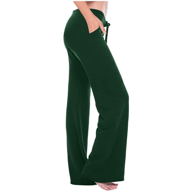 wmjolc Sweatpants Women Yoga Pants Wide Leg Drawstring Workout Legging Comfy Lounge Running Joggers Loose Open Bottom Track Pant