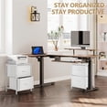 thumbnail image 2 of Coliware File Cabinet, Modern Wood Filing Organizer Table with Drawer, Desk Table Cabinet Fits A4 Letter Size, Home Office Furniture for Under Desk Storage, White Printer Stand Table, 2 of 11
