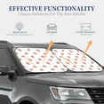 thumbnail image 3 of Kdxio Hand Drawn Strawberry Print 2-Piece Sun Shade Front Windshield - Foldable Car Front Window Sunshades for Most Sedans SUV Truck, 3 of 6