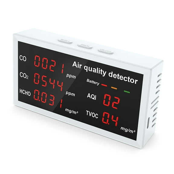 High Accuracy Air Quality Monitor CO CO2 HCHO TVOC Detector Gas Detector LED