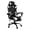 Black & White, variant on Frovlni Ergonomic Gaming Chair with Footrest for Adults, Height Adjustable High Back Reclining PU Leather Office Chair with Headrest and Lumbar Support, Black & Red