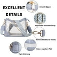 thumbnail image 4 of Tinyat Clear Handbag for Women Crossbody Bag with Metal Chain Multi-Scene Use for Concert Outdoor Commute Stadium Blue, 4 of 7