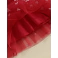 thumbnail image 5 of Sprifallbaby Girls Summer Butterfly Tulle Dress, Fly Sleeve Shiny Heart A-Line Party Dress, 5 of 9
