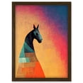 thumbnail image 1 of Abstract Kelpies Geometric Horse Portrait Artwork Framed Wall Art Print A4, 1 of 4