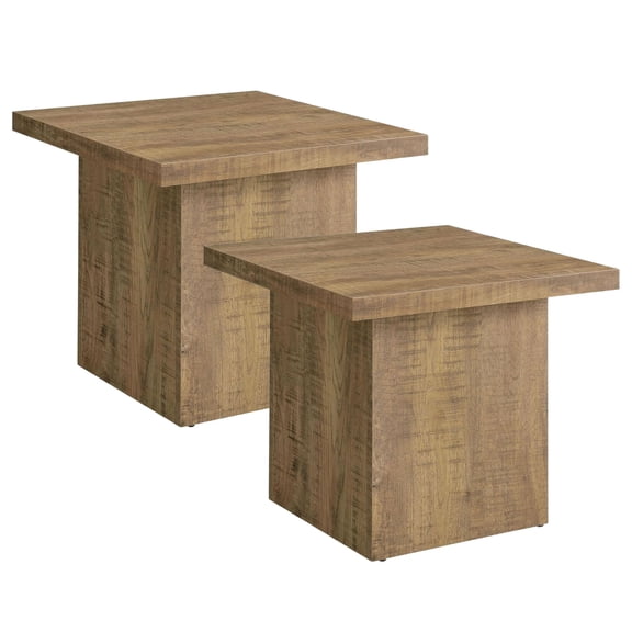 Coaster Home Furnishings 2 Pack Zetta 23" Square End Table Living Room Furniture