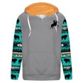thumbnail image 3 of ZCFZJW Fashion Aztec Ethnic Style Print Hooded Sweatshirts for Men Regular Fit Casual Long Sleeve Patchwork Henley Hoodie T-Shirts Western Drawstring Pullover Tops with Pockets L, 3 of 5
