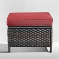 thumbnail image 2 of POCASSY Wicker Outdoor Ottoman with Cushions, 2 of 6