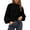 Black, variant on Sweaters for Women Fall Crew Neck Lantern Long Sleeve Oversized Sweater Casual Knit Winter Pullover Tops