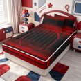 thumbnail image 2 of meiyoeat Dark Monogram O Zipper Queen Comforter Set With Fitted Sheet And 2 Pillowcases,Initial Ombre Art Zipper Bedding Set For Boy,Black Reversible,4Pcs, 2 of 7