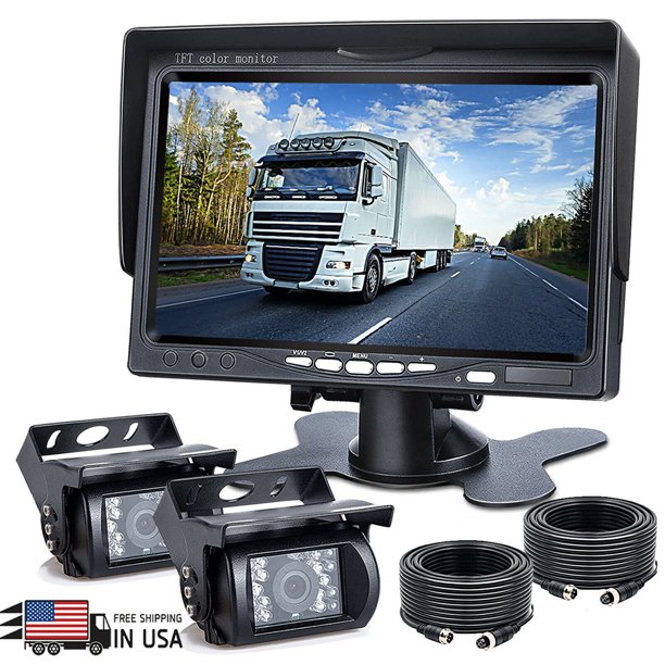 Bileeko 7" Backup Camera and Monitor Kit System Back Parking Night