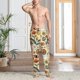 thumbnail image 2 of Fotbe 70s Hippie Style Pantalones de Pijama para Hombre, Pantalones de Dormir, Pantalones de Casa con Cintura Ajustable y Bolsillos-XX-Large, 2 of 6