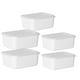 thumbnail image 5 of Billuyoard Recipientes de plástico transparentes para alimentario - Para almacenar ingredientes secos y líquidos Tapa hermética blanca 5 uds. Blanco 5 piezas 2Conjunto, 5 of 6