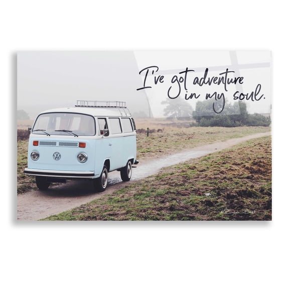 Epic Art 'I've Got Adventure in My Soul' by Susan Ball, Acrylic Glass Wall Art, 24"x16"