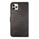 thumbnail image 1 of Funda tipo cartera de diseño piel de cocodrilo para iPhone 11 Pro max Café Solozen Funda tipo cartera, 1 of 3