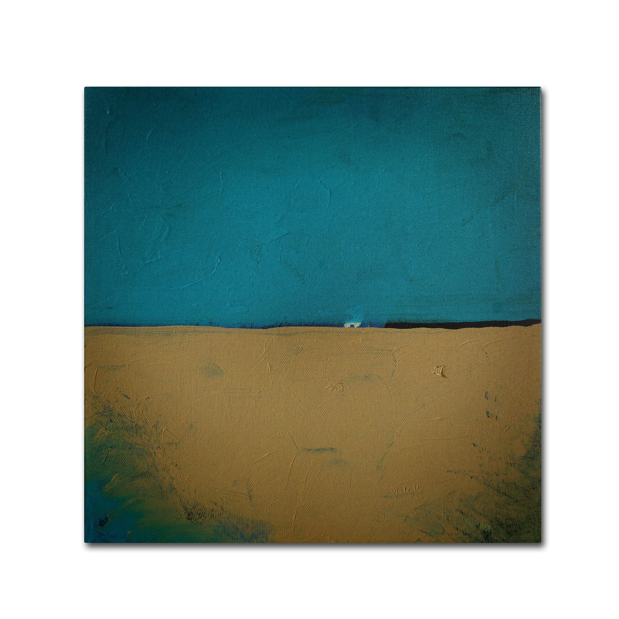 Trademark Fine Art "Teal Horizon" Canvas Art by Nicole Dietz