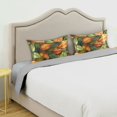 thumbnail image 3 of Yayeee Pillowcase Standard Size Set of 2 Satin Wrinkle Resistant Pillow Case, Green Retro Leaves, 3 of 7
