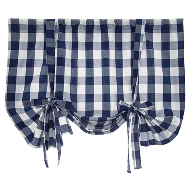Cortina de ventana rural Sunnimix Azul 60x120cm atar cortinas