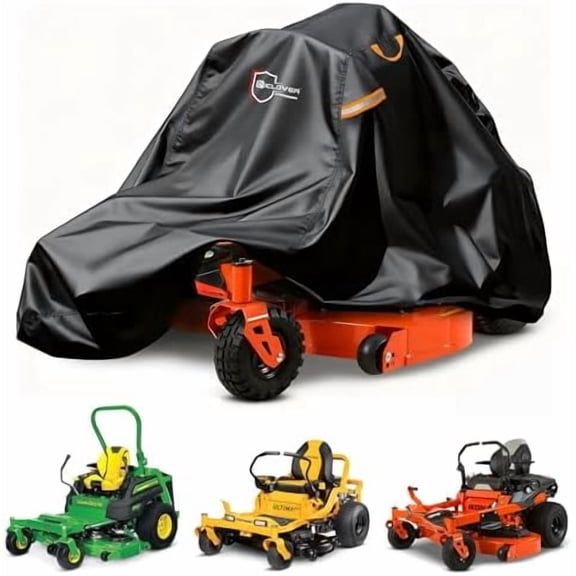 Zero Turn Mower Cover, Universal Fit Decks Up to 60", 600D Waterproof Riding Lawn Mower Cover for Outdoor Storage, Zero-Turn Tractor Covers for All-Weather Protection Against UV,Rain,Dust$$Tools