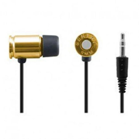 9 mm Bullet Earbuds with Mic, Gold