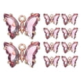thumbnail image 1 of Uxcell 10Pcs Encanto de Mariposa de Rhinestone Cubic Zirconia Cristal Rojo Claro, 1 of 7