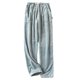thumbnail image 1 of Guardurnaity Pantalones térmicos para mujer, pantalones de pijama de franela sin cuello de lana Coral de felpa gruesa, ropa de casa y ligera para Prendas para la parte inferior del cuerpo verde 2 Guardurnaity AP013821-02, 1 of 6