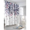 thumbnail image 3 of Shower Curtain Purple Leaves Shower Curtains for Bathroom, Waterproof Polyester Shower Curtain Set with Hooks, Extra Long 72" x 96" Watercolor Fruit Branch Plant, 3 of 6