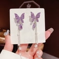 thumbnail image 6 of Elegant Fairy Butterfly Dangle Earrings for Women - Sweet Aesthetic Delicate Lightweight Charm Fashion Jewelry Gift, 6 of 6