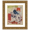 thumbnail image 1 of Edvard Munch 12x14 Gold Ornate Wood Frame and Double Matted Museum Art Print Titled - The Death of the Bohemian (1915-20), 1 of 4