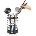 thumbnail image 1 of Porte-ustensiles de Cuisine en acier inoxydable noir - Pour Cuisine - Design moderne - Rangement des ustensiles de Cuisine - Porte-couverts - Organisa, 1 of 5