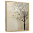 thumbnail image 2 of Designart "Minimalist Beige African Tree III" Tree African Floater Framed Wall Art Prints, 2 of 5