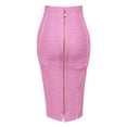 thumbnail image 3 of Women's High Waist Bandage Pencil Skirt Knee Length Slim Fit Bodycon Stretch Party Wear, 3 of 3