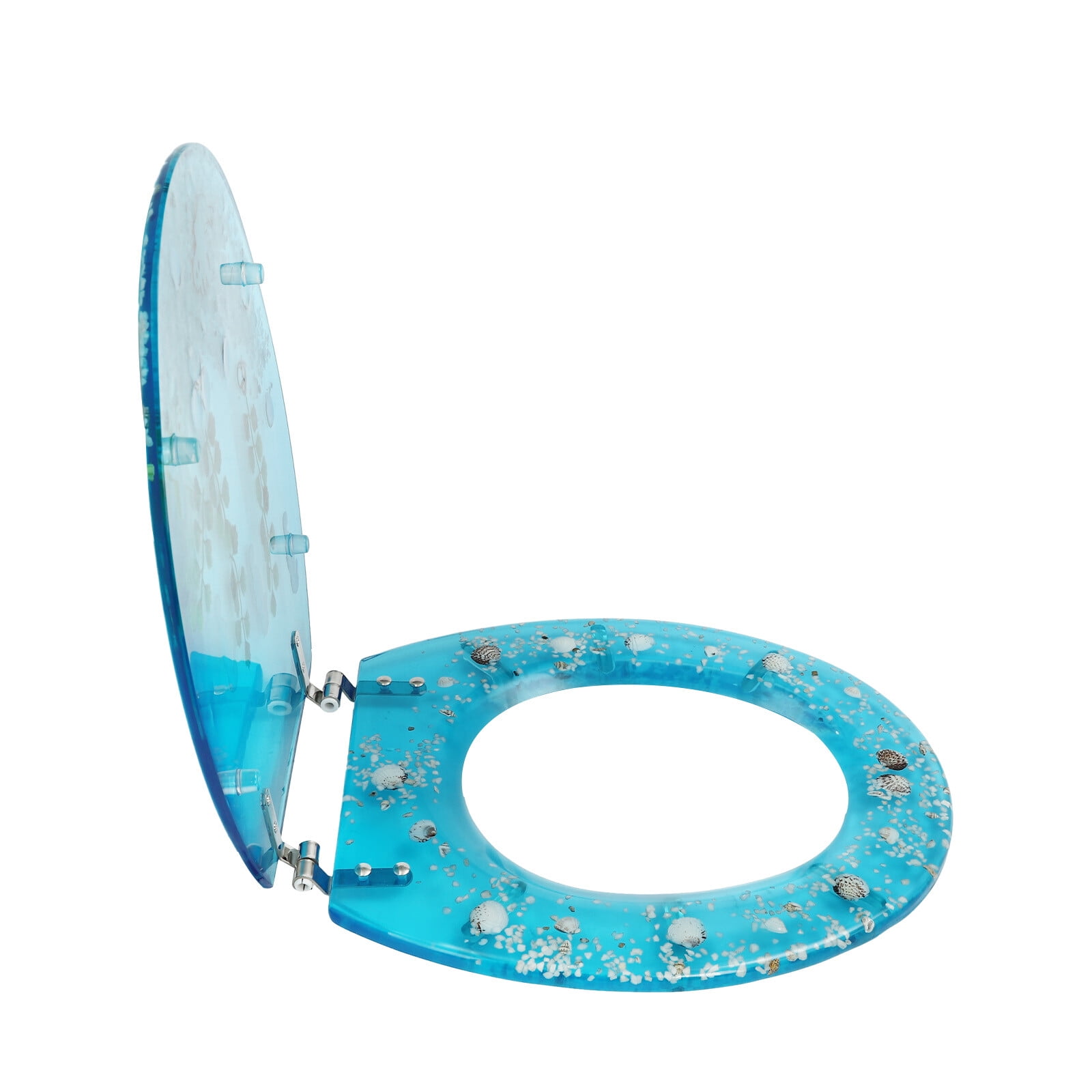 36*45cm ‎Indoor Blue Resin U/V Type Toilet Seat Toilet-mounted Toilet Seat Homes Bedrooms Companies