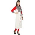 thumbnail image 2 of Kurti Unie Ethnique de Designer à Boutons, Haut en Rayonne, Kurta, Tunique pour Femme, Robe Décontractée, 2 of 4