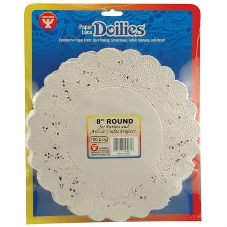 UPC: 0081187100813 | Hygloss Paper Doilies – White Round 8 Pkg of 100