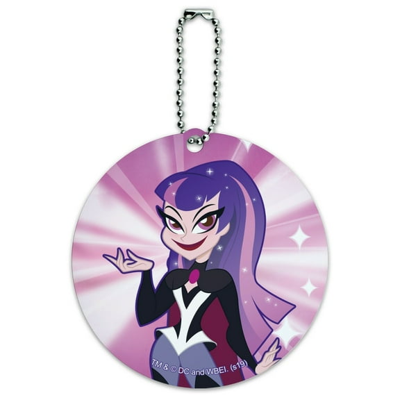 DC Super Hero Girls Zatanna Round Luggage ID Tag Card Suitcase Carry-On