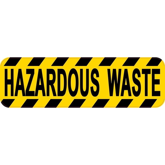 10in x 3in Hazardous Waste Magnet