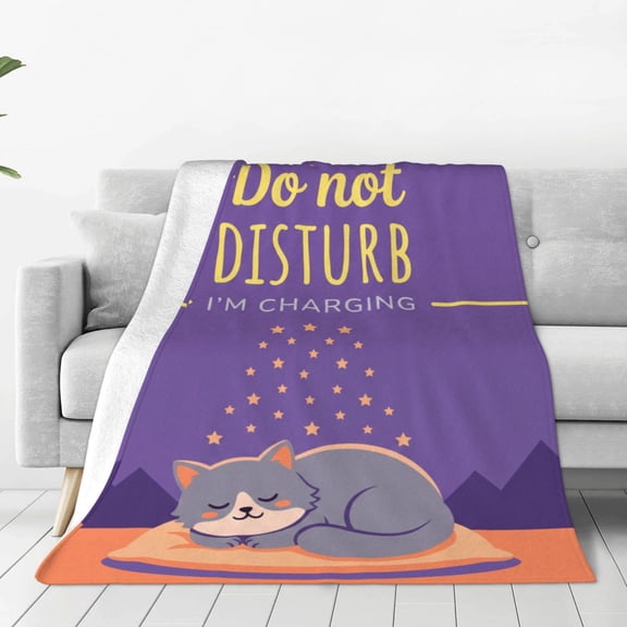 Cat Blanket, Soft Flannel Animal Throw, Cute Cat Home Decor for Bed Sofa Couch, Gift for Cat Lovers 50x40