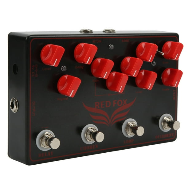 Delay Chorus Overdrive Effects, Retro Modulation 4 In 1 Synthesizer Guitar Pedal Multifunctional