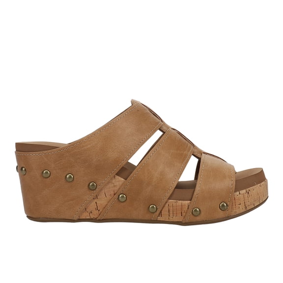Corkys Womens Catch Of The Day Studded Wedge  Casual Shoes