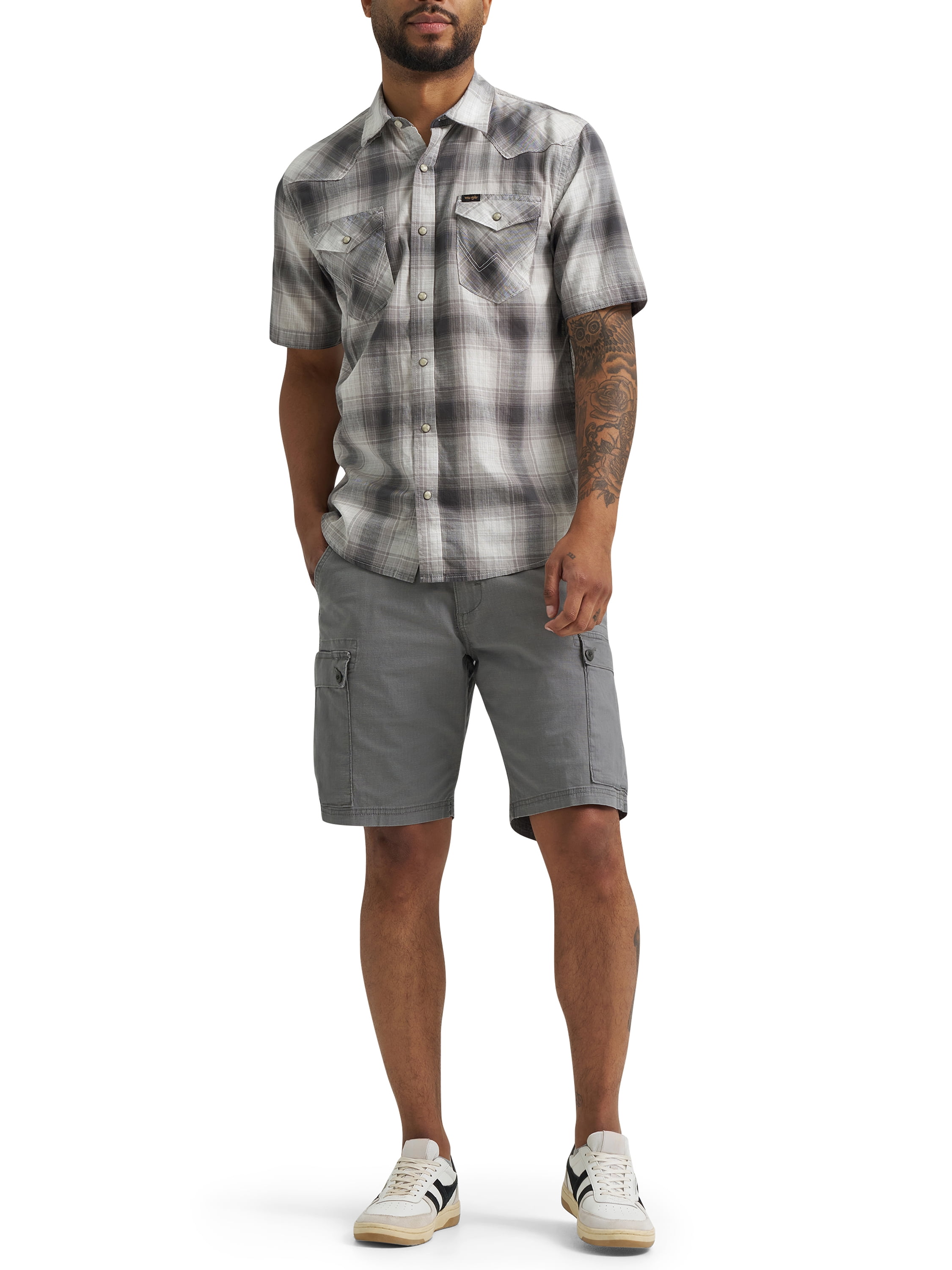 Wrangler® Men's Premium Short Sleeve Plaid Shirt, Sizes S-2XL