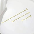 thumbnail image 5 of Necklace Extender [3PCS/1mm] 18K Gold Plated Sterling Silver Necklace Bracelet Anklet Extension Chains for Jewelry Making, Box Chain, 5 of 10