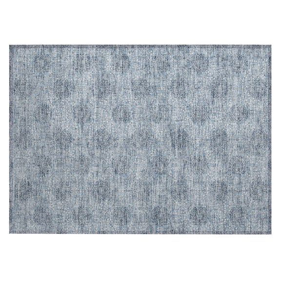 Dalyn Rugs Machine Washable Indoor/Outdoor Chantille Blue 1'8" x 2'6" Rug