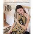 thumbnail image 5 of Brown Southwest Satin Pillowcase for Hair and Skin with Zipper, Soft Breathable Cooling Silk Pillow Cases, Boho Aztec Ethnic Abstract Geometric Throw Pillow Covers King Size 20"x40", 5 of 6