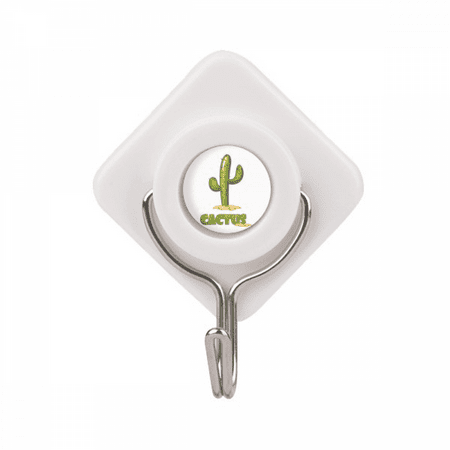 Cactus Succulents Green Potted Adhesive Wall Hooks Hanging Self Sticky