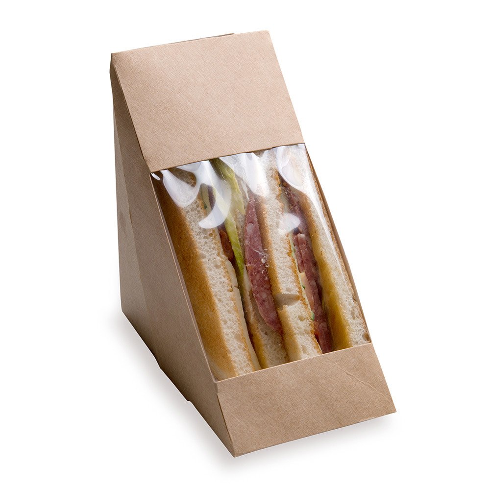 Sandwich Wedge Box, Sandwich Take Out Box EcoFriendly Triangle