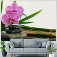 thumbnail image 4 of Orinice Orchid Bamboo Stones Tapestry Wall Hanging Unique Style Graphic Tapestries Home Decor for Living Room Bedroom 40x60inch, 4 of 6