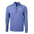 thumbnail image 2 of Men's Cutter & Buck  Heather Blue Frisco RoughRiders Adapt Eco Knit Heather Big & Tall Quarter-Zip Pullover Top, 2 of 3